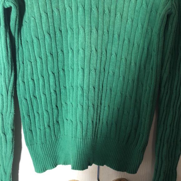 Croft & borrow green Cable knit sweater fisherman sweater - Picture 4 of 7